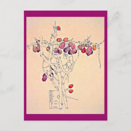 ポストカード – ヴィンテージアートチャールズレンニーマッキントッシュ6 (正面)