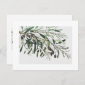 ポストカード:ヴィンテージオリーブ枝 ポストカード (正面/裏面)