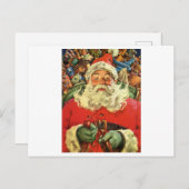 ポストカード：ヴィンテージクリスマス：サンタクロース ポストカード (正面/裏面)
