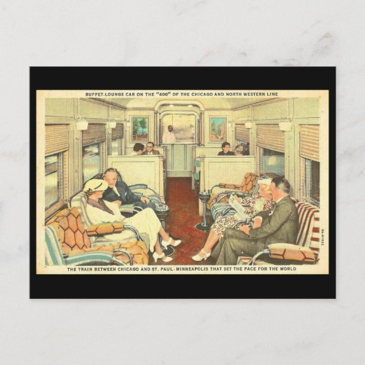 ポストカード – ヴィンテージシカゴトラベルアート1 (正面)