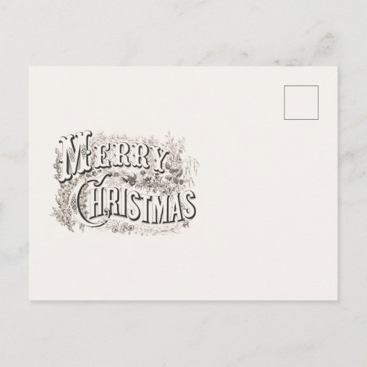 ポストカード:ヴィンテージメリークリスマス ポストカード (裏面)