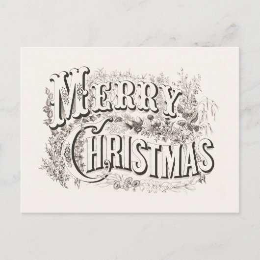 ポストカード:ヴィンテージメリークリスマス ポストカード (正面)