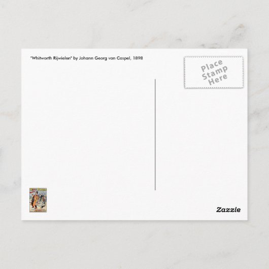 ポストカード:ヴィンテージ広告自転車のアート ポストカード (裏面)