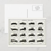 ポストカード – ヴィンテージ自動車イラストレーション (正面/裏面)