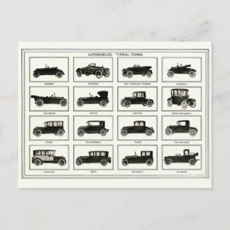 ポストカード – ヴィンテージ自動車イラストレーション