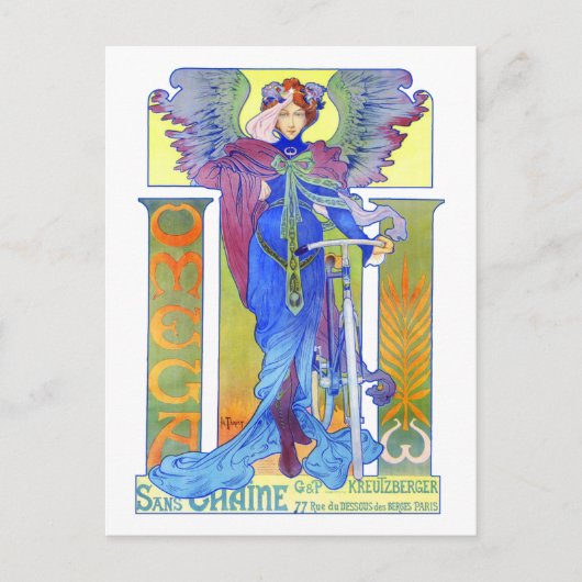 ポストカード：ヴィンテージ自転車Ad-Henri Thiret ポストカード (正面)