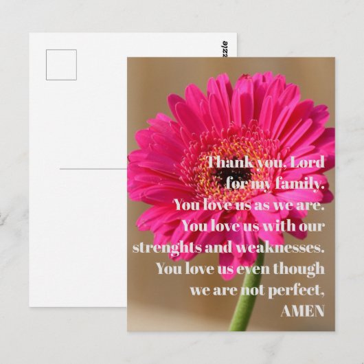 ポストカード - 主に感謝 (正面/裏面)