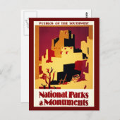 ポストカード – 南西のVentage旅行 – プエブロ (正面/裏面)
