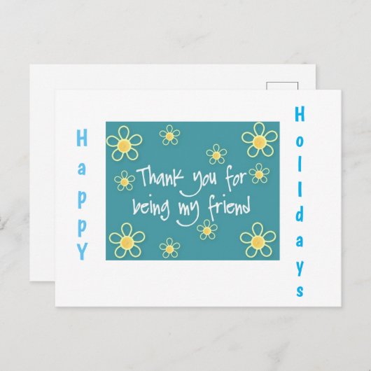 *ポストカード* 友達でいてくれてありがとう *クリスマス* ポストカード (正面/裏面)