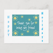 *ポストカード* 友達でいてくれてありがとう *クリスマス* ポストカード (正面)