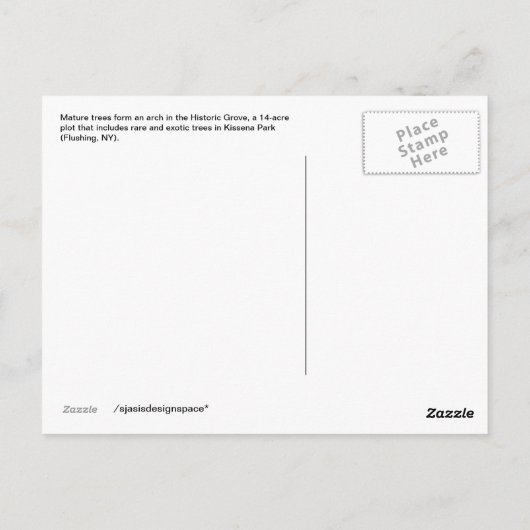 ポストカード:吉泉公園のヒストリックグローブ ポストカード (裏面)