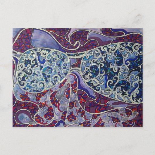 ポストカード:『夜のサングラス』 ポストカード (正面)