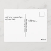 ポストカード - 子猫とハチドリ (裏面)