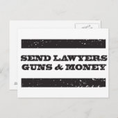 ポストカード - 弁護士と銃と金を送れ (正面/裏面)