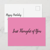 ポストカード - 思い付き：お誕生日おめでとう、特別な女性へ！ (正面/裏面)