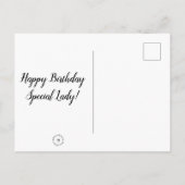 ポストカード - 思い付き：お誕生日おめでとう、特別な女性へ！ (裏面)
