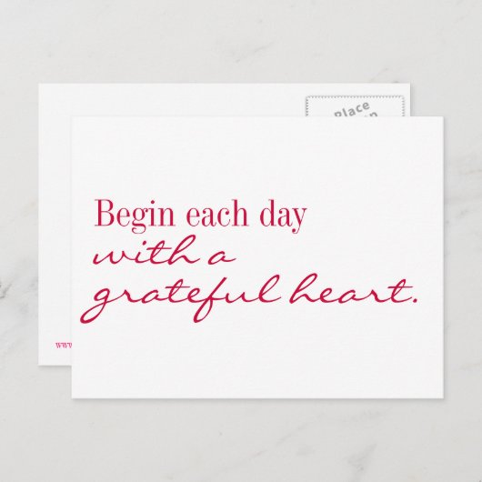 ポストカード – 感謝インスパイアハートと奨励 (正面/裏面)