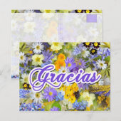 ポストカード - 感謝 - 花 (正面/裏面)
