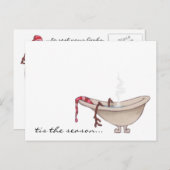 ポストカード「手足を休める」雪だるま ポストカード (正面/裏面)