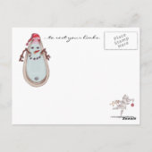 ポストカード「手足を休める」雪だるま ポストカード (裏面)