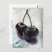 ポストカード – 暗いさくらんぼ (正面/裏面)