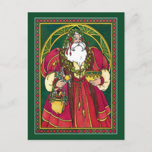 ポストカード:父クリスマス – サンタ – 至 シーズンポストカード (正面)