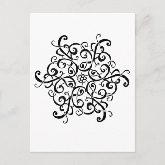 ポストカード – 白黒デザイン (正面)