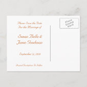 ポストカード – 結婚のケーキ (裏面)