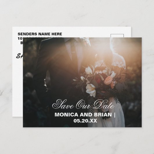 ポストカード、結婚のポストカード、結婚式招待状 ポストカード (正面/裏面)