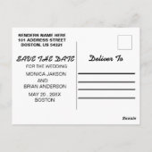 ポストカード、結婚のポストカード、結婚式招待状 ポストカード (裏面)