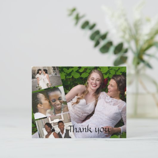 ポストカード - 結婚写真への感謝を込めたオリジナルメッセージ (スタンド正面)
