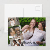 ポストカード - 結婚写真を使ったお礼のメッセージ (正面/裏面)