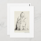 ポストカード 絵 描画 鉛筆 ハノーバー 風景 (正面/裏面)