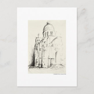 ポストカード 絵 描画 鉛筆 ハノーバー 風景