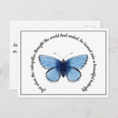 ポストカード - 美しい蝶 (正面/裏面)