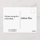 ポストカード - 美しい蝶 (裏面)