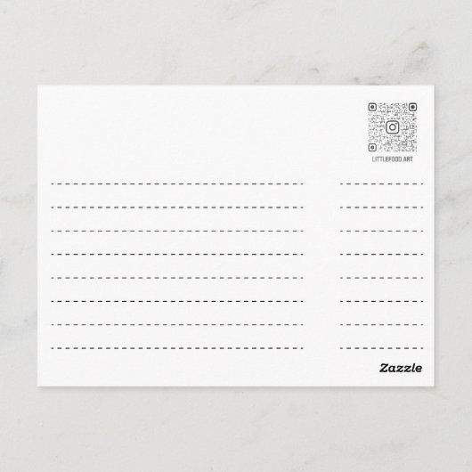 ポストカード – 自家製モッツァレラピザ (裏面)