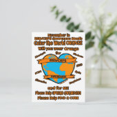 ポストカード…色を付ける世界オレンジ…RSD/CRPS ポストカード (スタンド正面)