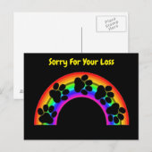 ポストカード  虹に肉球  あなたの (正面/裏面)