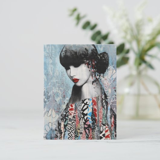 ポストカード - 赤い口紅 (スタンド正面)