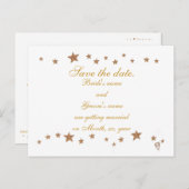 ポストカード、金ゴールド星を保存縁ど 案内ポストカード (正面/裏面)