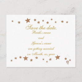 ポストカード、金ゴールド星を保存縁ど 案内ポストカード