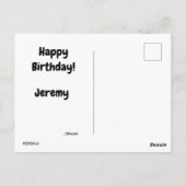 ポストカード - 雲の上を飛行機が飛ぶ (裏面)