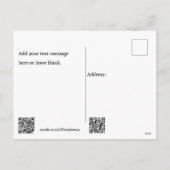 ポストカード - 青/紫/ピンクのシダ (裏面)
