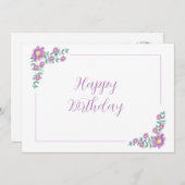 ポストカード(5x7インチ、マット紙)、封筒付 招待状 (正面/裏面)