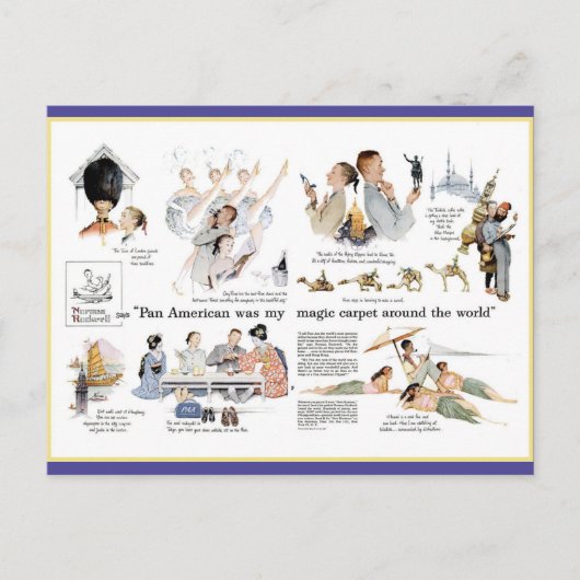 ポストカード – 1956 PanAmerican Airways誌の広告。 (正面)