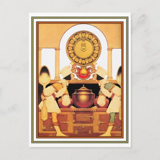 ポストカード： 2ペストリー調理師- Maxfield Parrish ポストカード (正面)