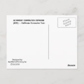 ポストカード – ACE通勤列車（カリフォルニア州） (裏面)