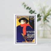 ポストカード： Aristide Bruant by Toulouse-Laurec ポストカード (スタンド正面)