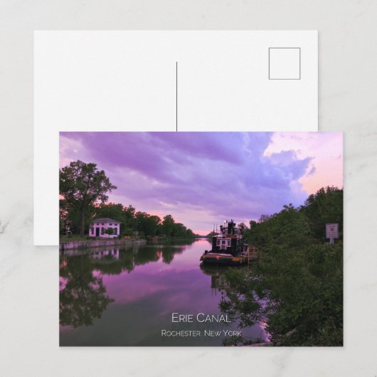 ポストカード – Erie Canal at Sunset (正面/裏面)